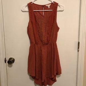 Burnt orange open back tank top